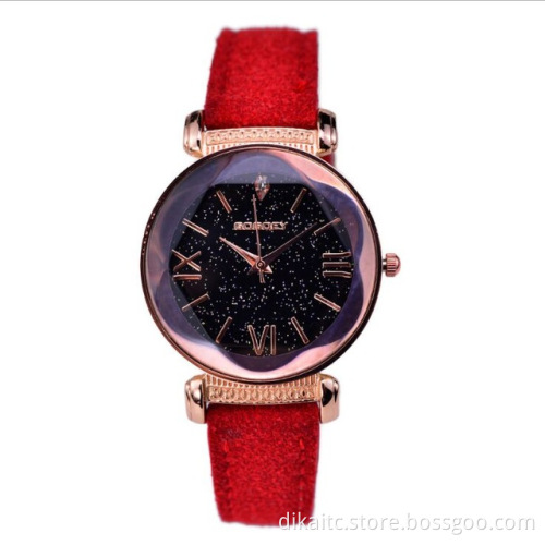 Gogoey Watches Ladies High Quality Leather Starry Sky Watch Woman Fashion Diamond Elegant Women Dress Bracelet Relogio Feminino